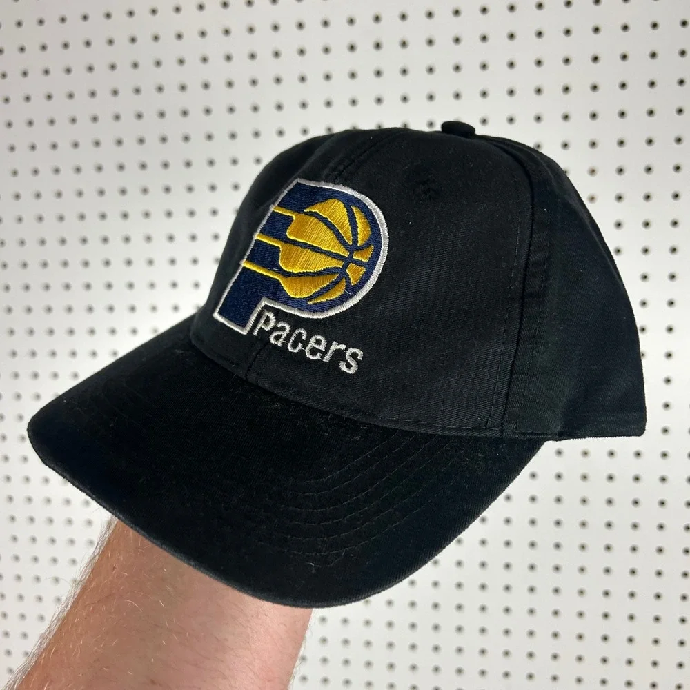 Indiana Pacers NBA Hat Sports Specialties Strapback Cap Black 90s Black One Size